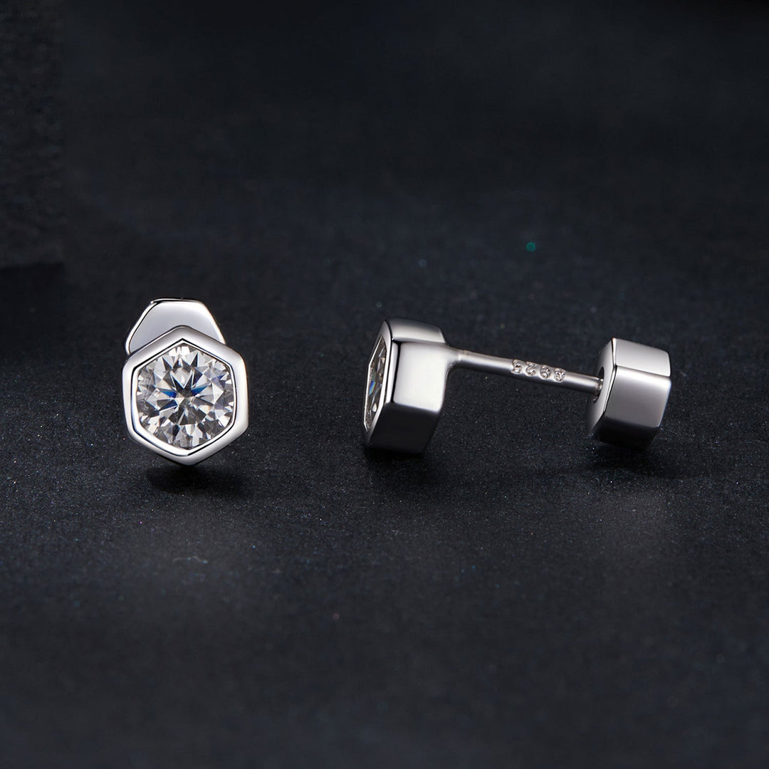 925 Sterling Silver 0.3 Carat Moissanite Earrings for Women