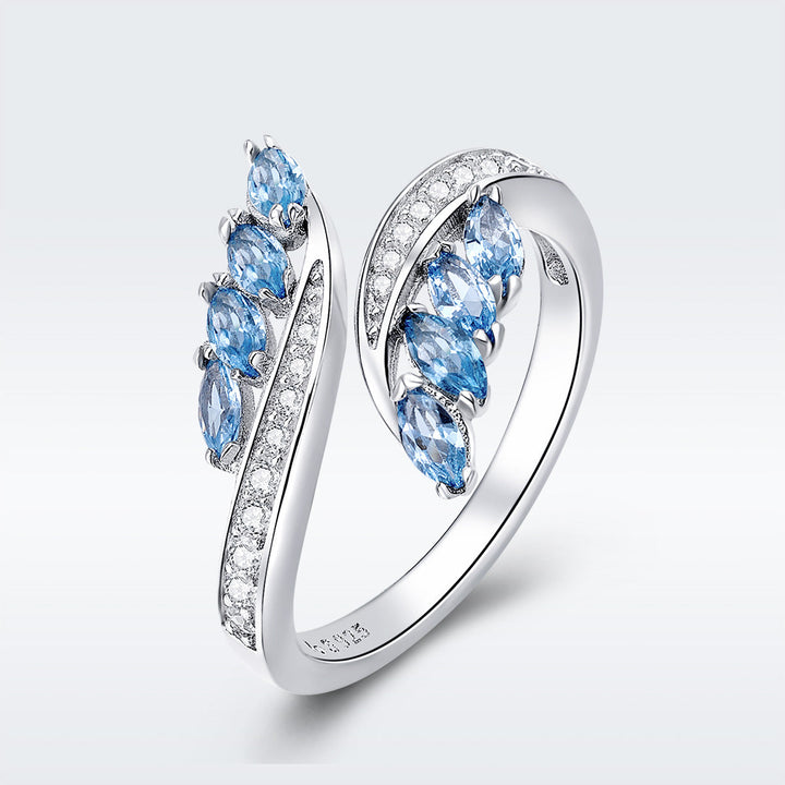 925 Sterling Silver Plated Platinum Pavé CZ Ring for Women