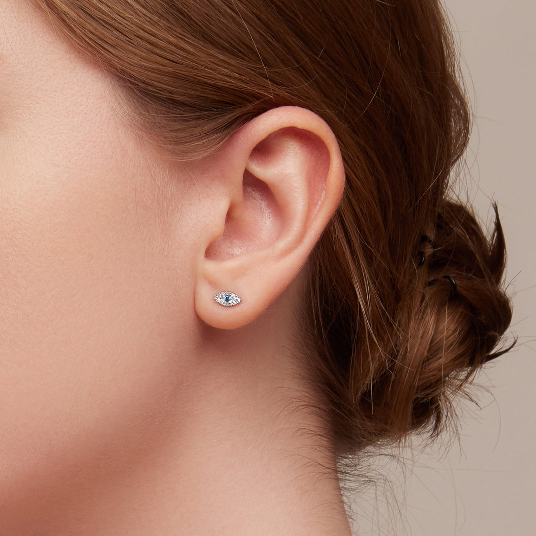 925 Sterling Silver &amp; Pavé Setting CZ Earrings