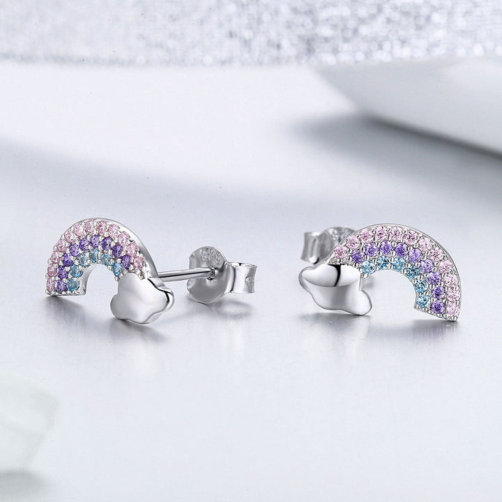 925 Sterling Silver Earrings with Pavé Setting CZ