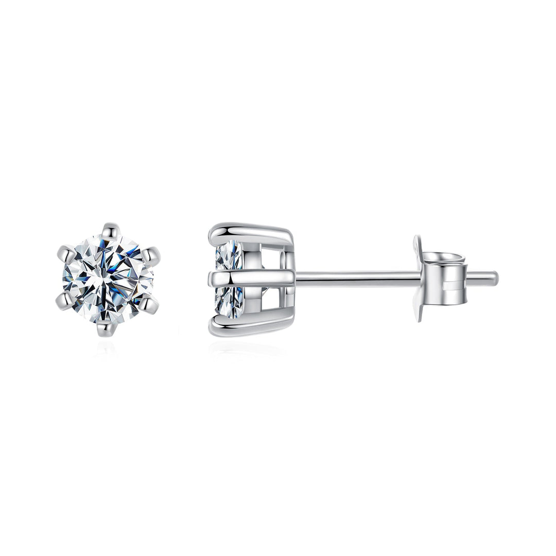 925 Sterling Silver 0.65 Carat Moissanite Earrings for Women