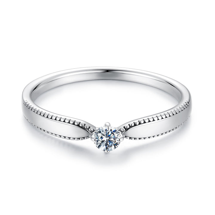 925 Sterling Silver Moissanite Ring Size 6 for Women