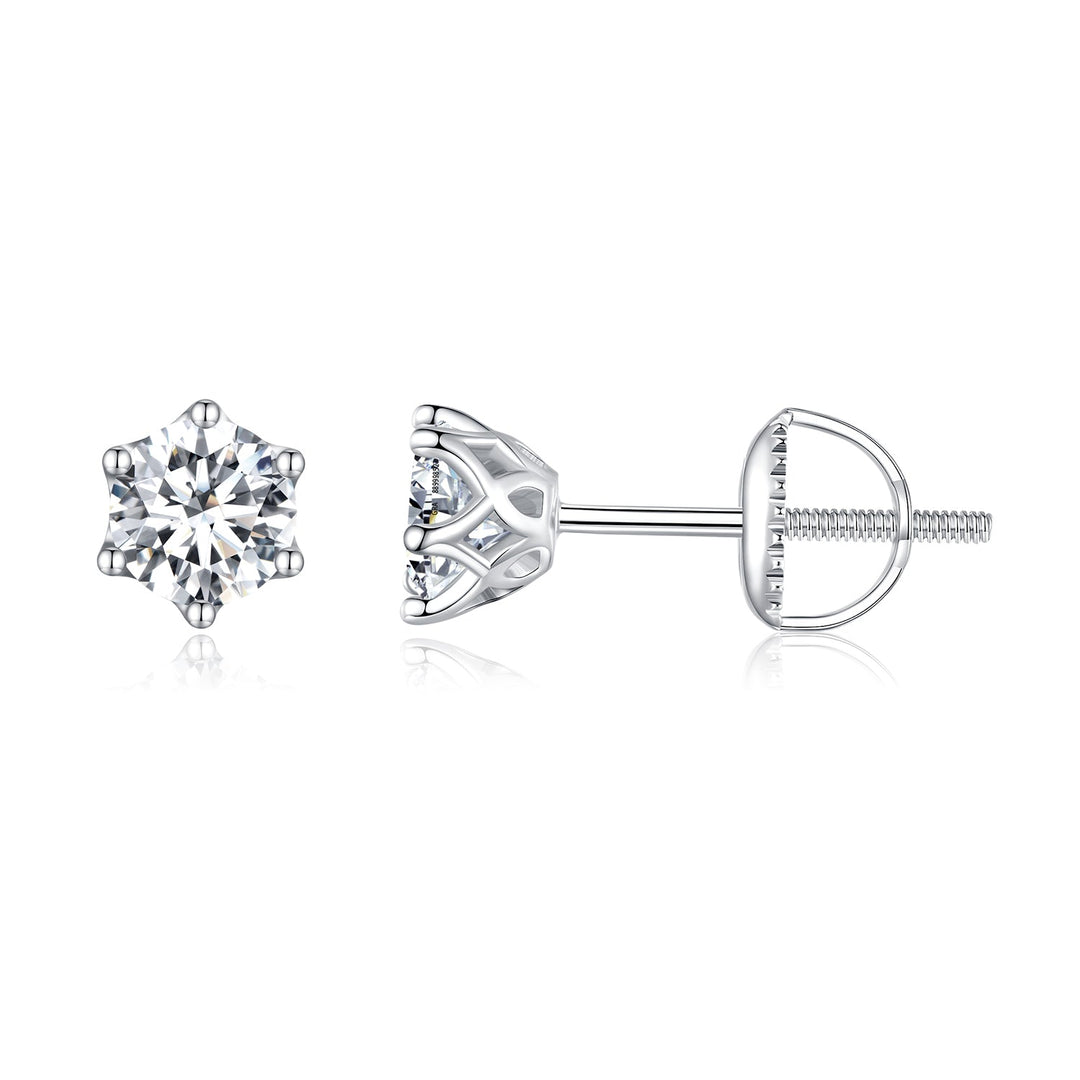 925 Sterling Silver Moissanite Earrings for Women