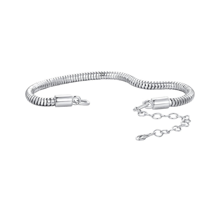 925 Sterling Silver Plated Platinum 140mm Chain Thickness 3mm Bracelet for Women