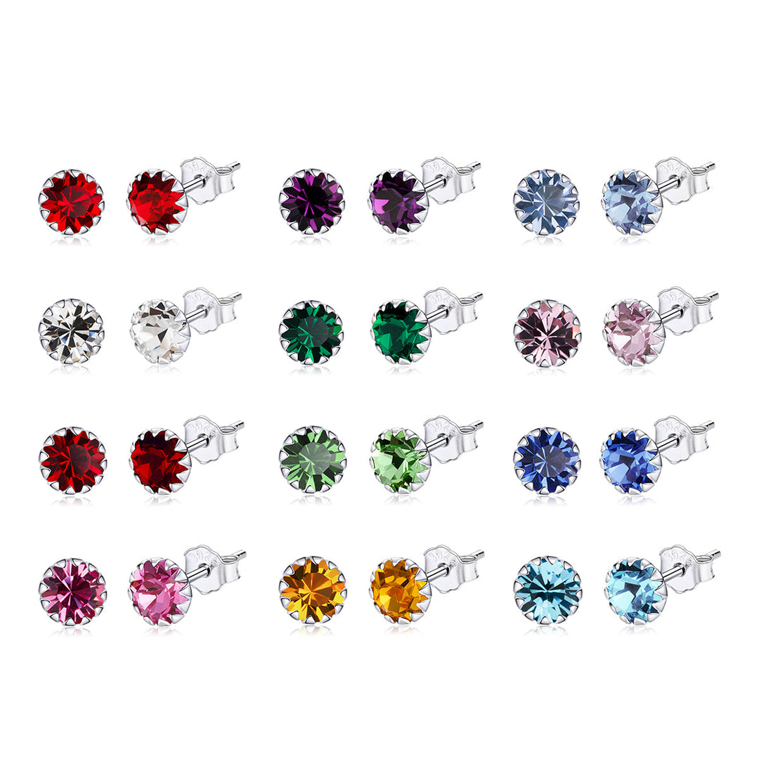 925 Sterling Silver &amp; Plated Platinum Earrings with Pavé Setting CZ for Women
