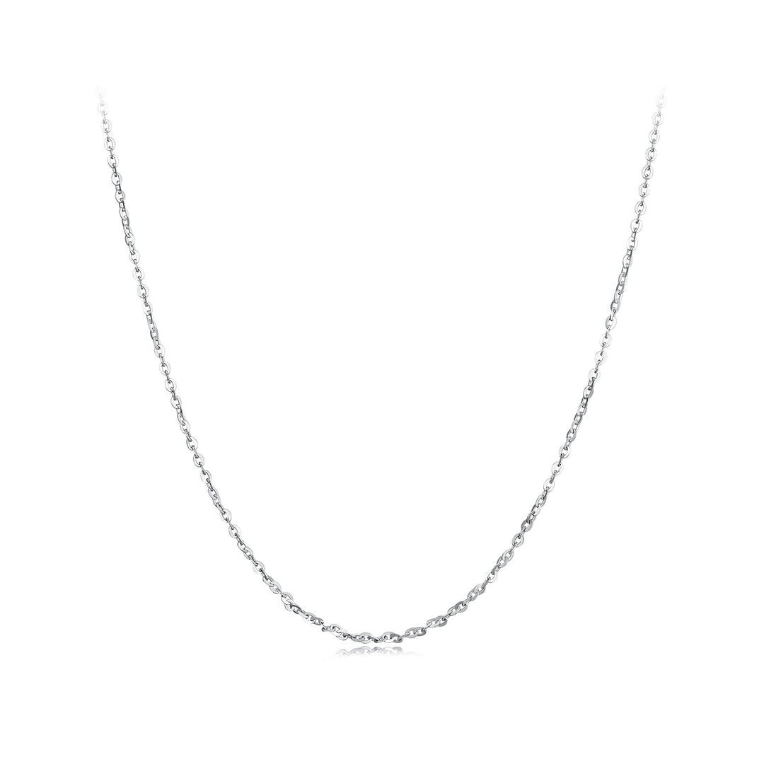 925 Sterling Silver Plated Platinum Necklace 45.0 cm for Men