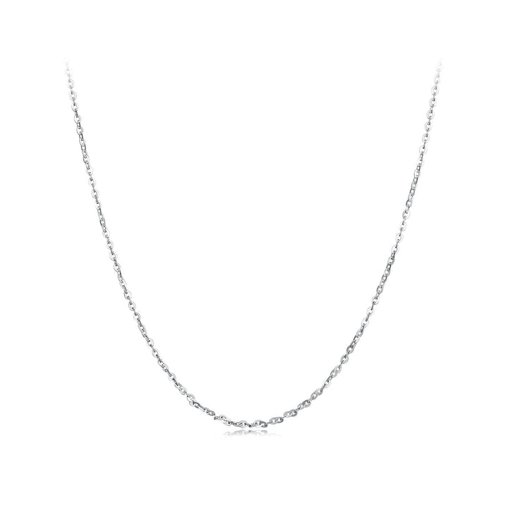 925 Sterling Silver Plated Platinum Necklace 45.0 cm for Men