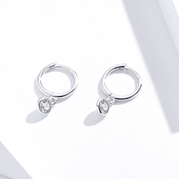 925 Sterling Silver Gold Plated Pavé Setting CZ Earrings for Women