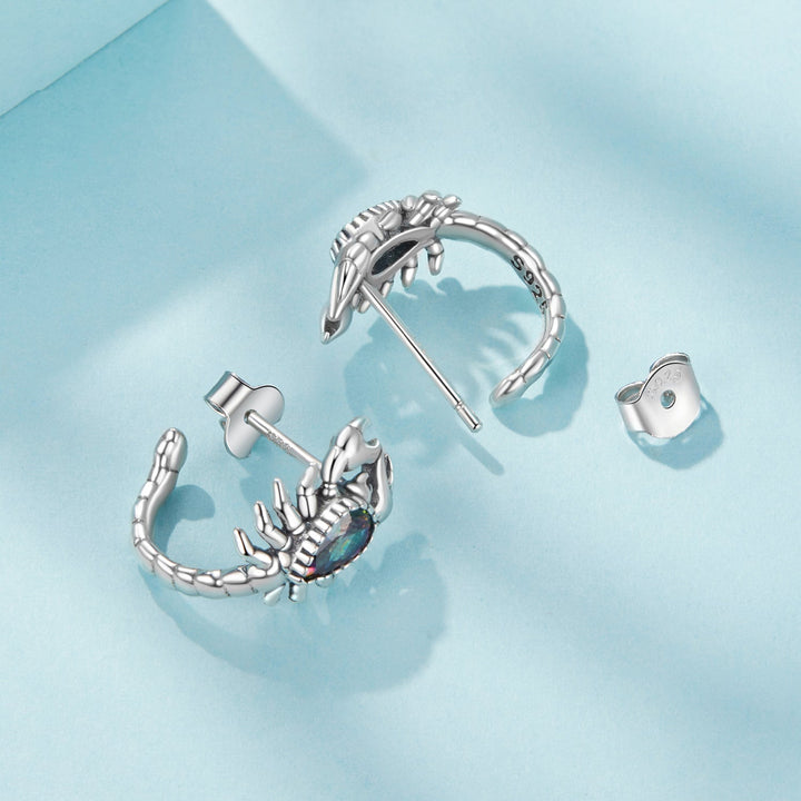 925 Sterling Silver Oxidized Earrings with Pavé CZ for Women