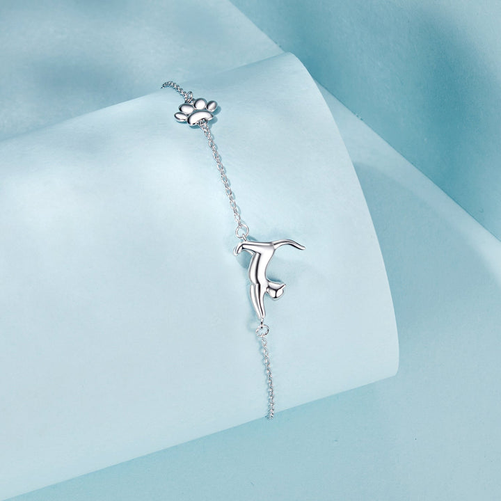 925 Sterling Silver &amp; Plated White Gold Adjustable Bracelet for Women