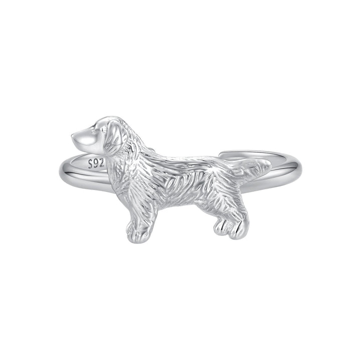 925 Sterling Silver Dog Ring 1.7mm for Women