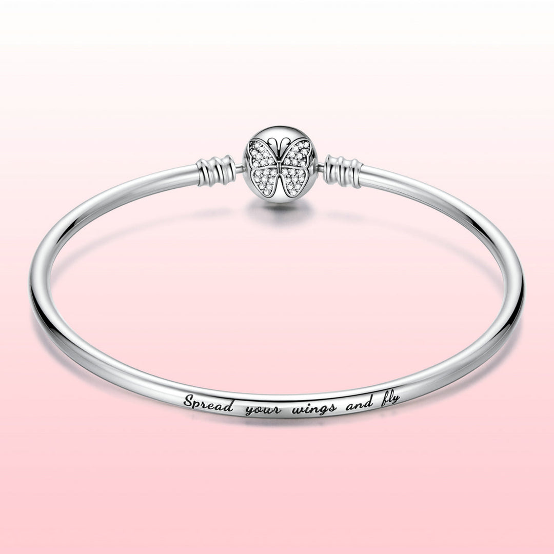 925 Sterling Silver 17.0 cm Oxidized CZ Bracelet for Women