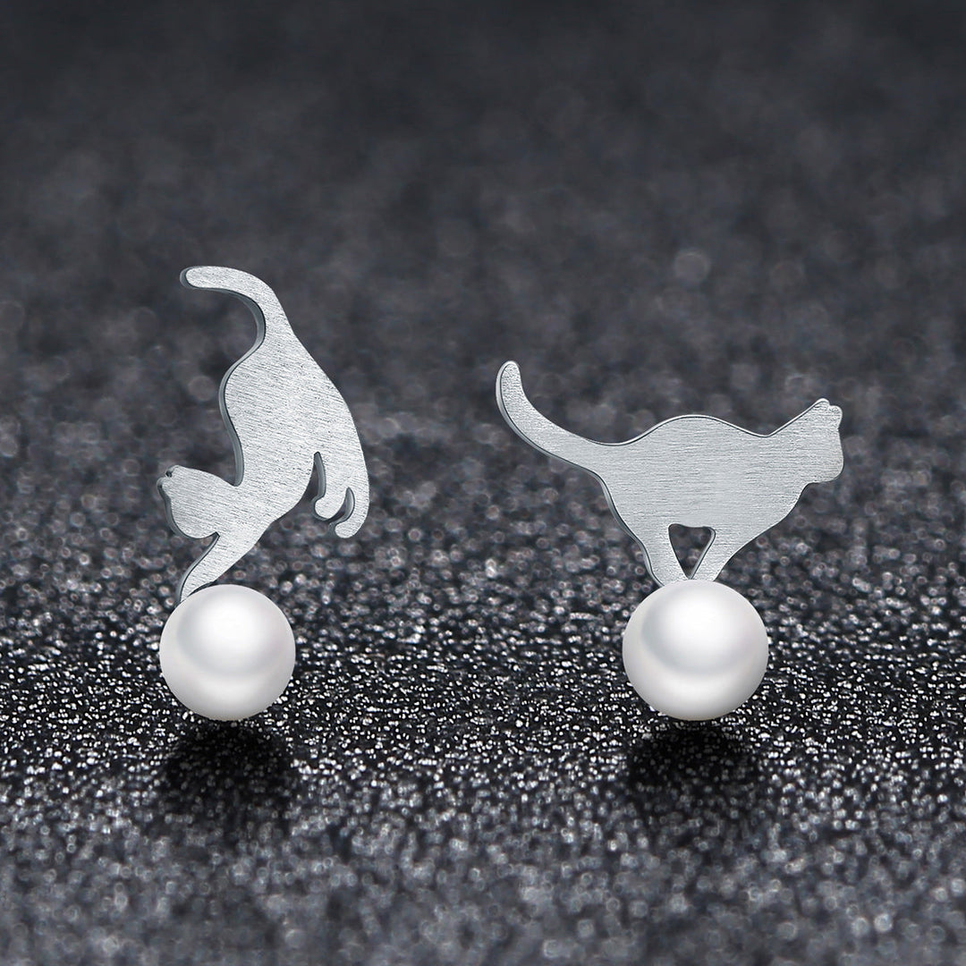 925 Sterling Silver Shell Pearl Earrings for Women