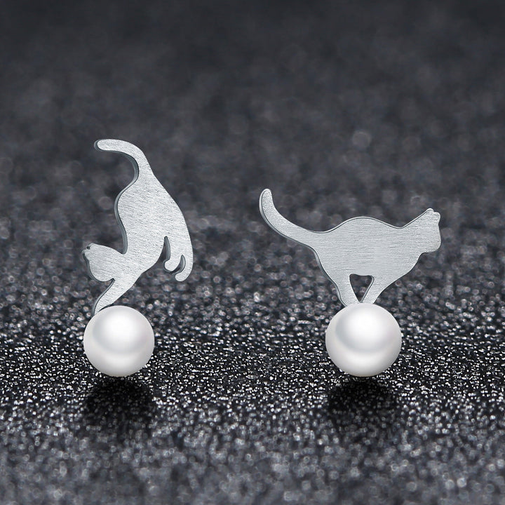 925 Sterling Silver Shell Pearl Earrings for Women
