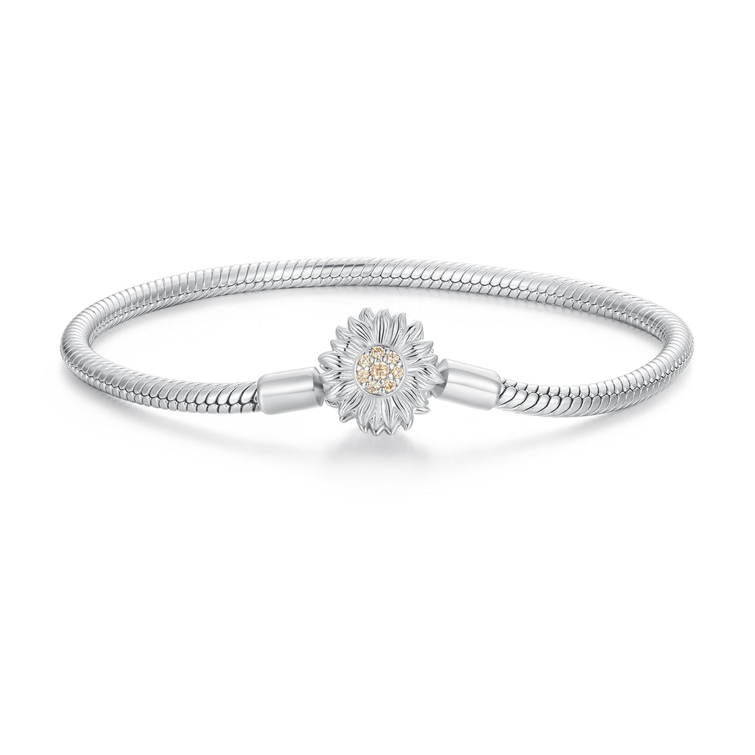 925 Sterling Silver Pavé Setting CZ Bracelet for Women - 17.0 Size, 170mm Length, 3mm Chain Thickness
