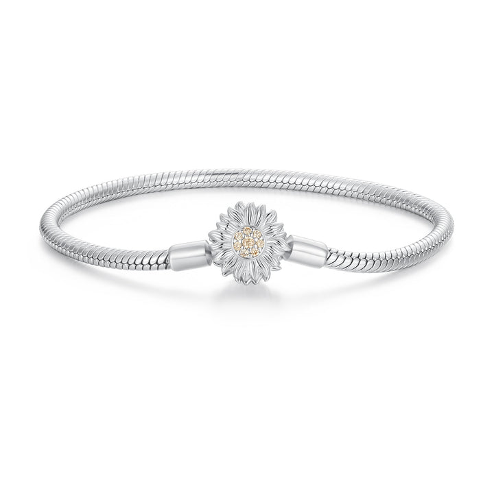 925 Sterling Silver Pavé Setting CZ Bracelet for Women - 17.0 Size, 170mm Length, 3mm Chain Thickness