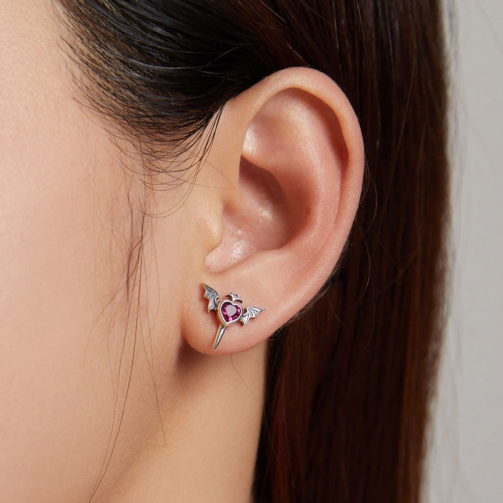 925 Sterling Silver Oxidized Pavé Setting CZ Earrings