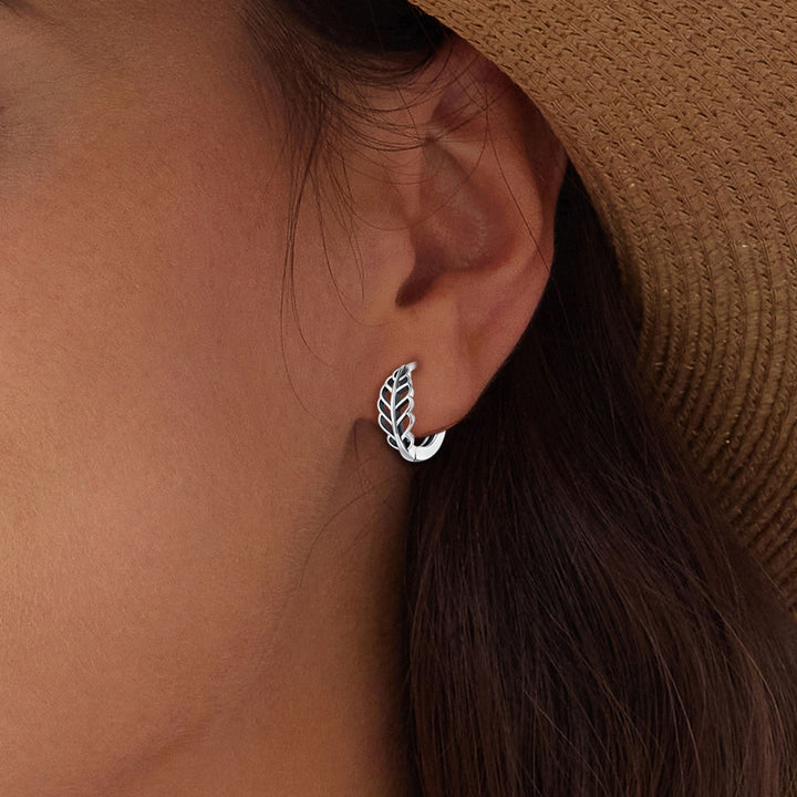 925 Sterling Silver Oxidized Earrings 12*5mm