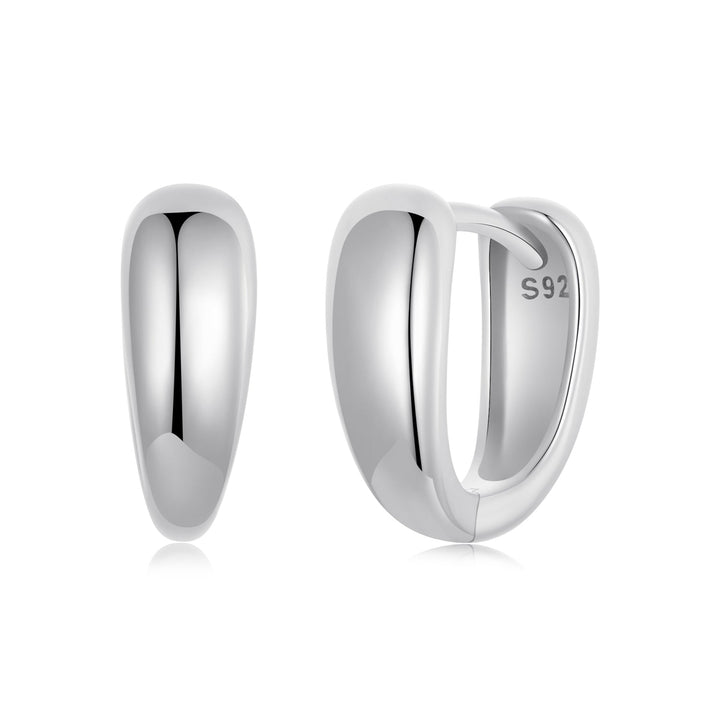925 Sterling Silver Oxidized Earrings 12x5mm for Women