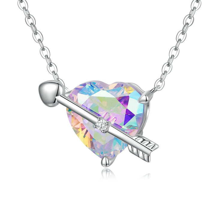 S925 Sterling Silver Adjustable Necklace with CZ Pendant for Women