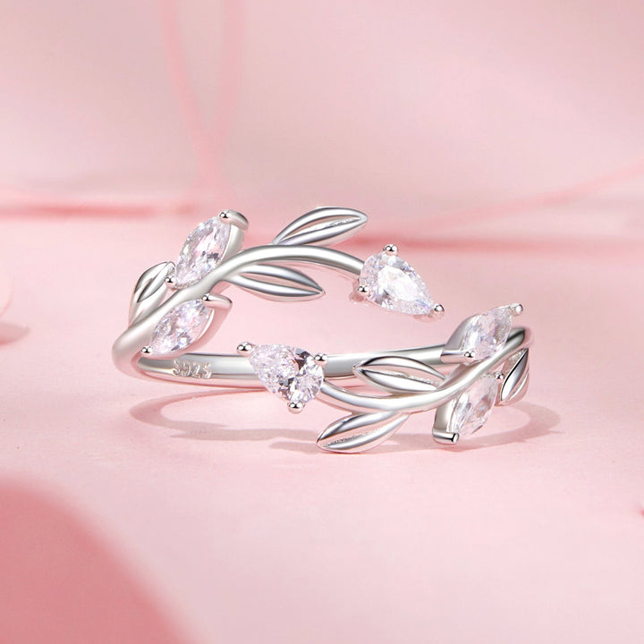 925 Sterling Silver White Gold Plated Pavé Setting CZ Ring for Women