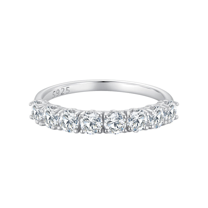 925 Sterling Silver Plated Moissanite Ring Size 5 for Women