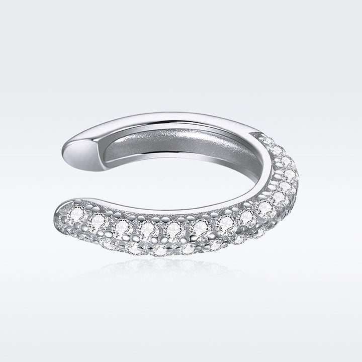 S925 Sterling Silver Pavé Set CZ Earrings - 1.1cm for Women