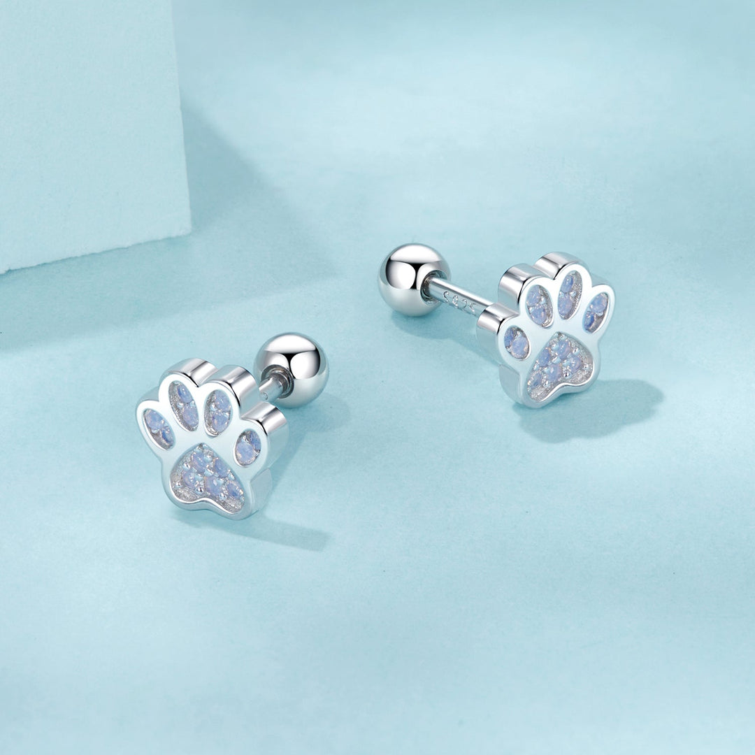 925 Sterling Silver Nano Opal Stone Earrings 6mm