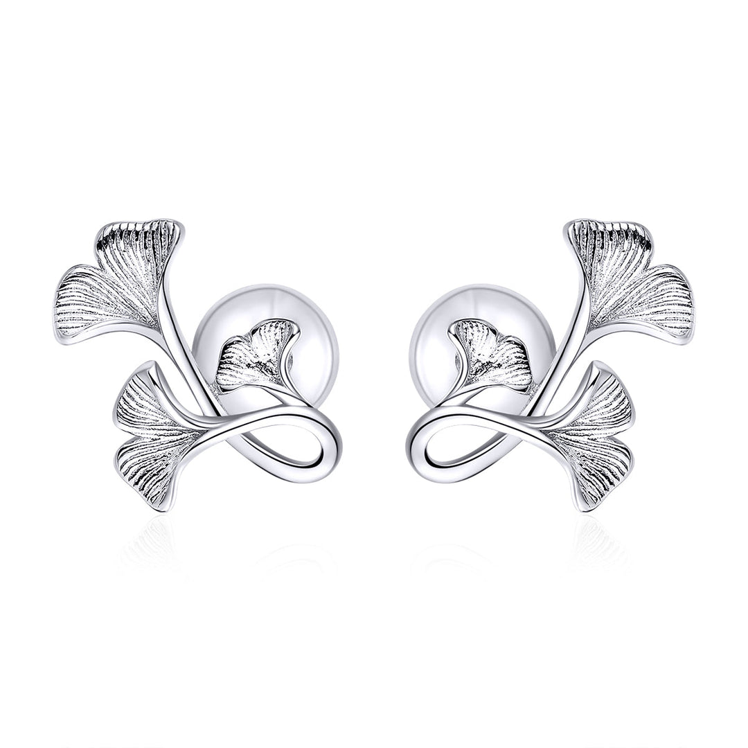 925 Sterling Silver Plated Platinum Wiredrawing Earrings