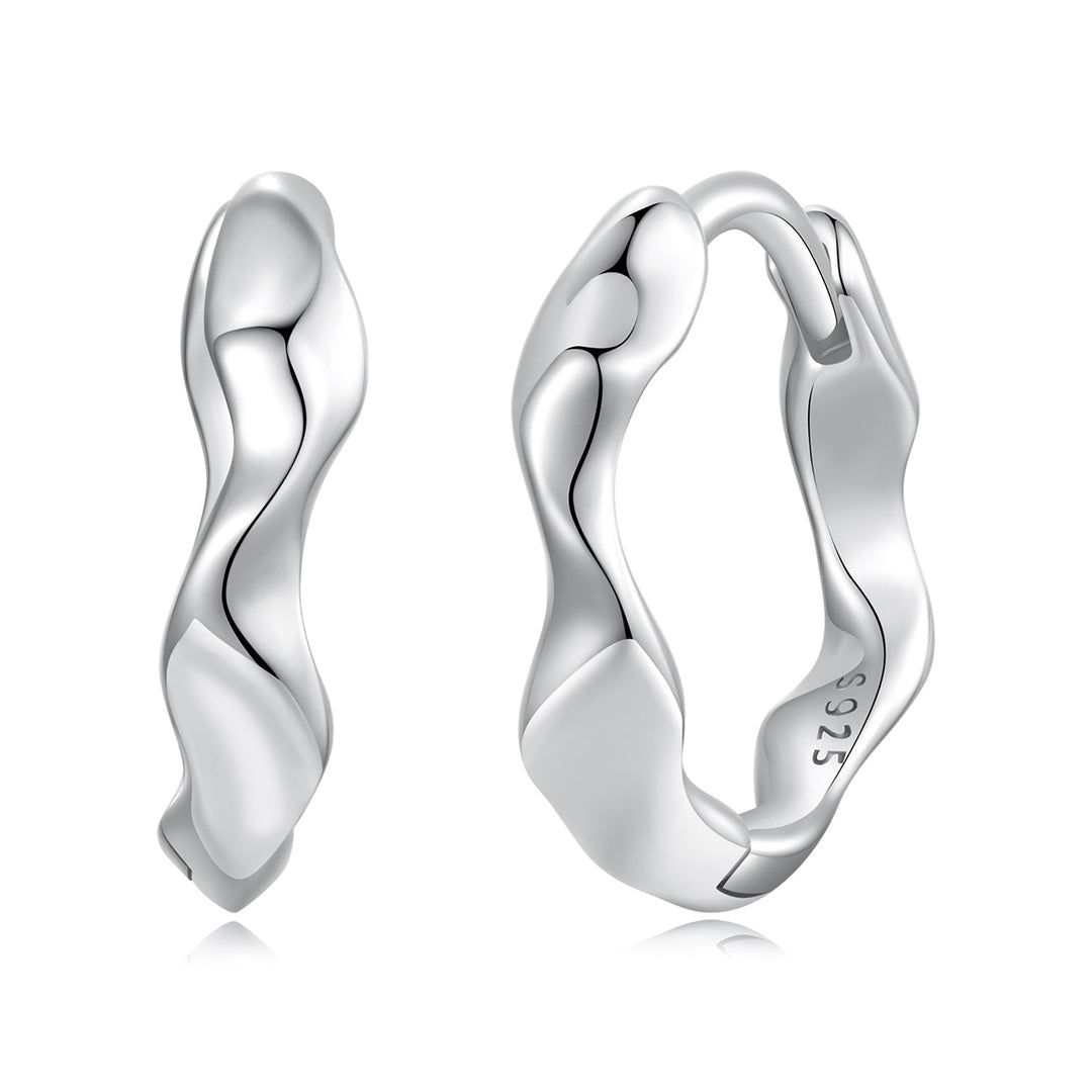 925 Sterling Silver White Gold Plated Earrings