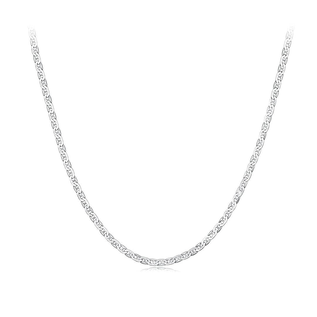 925 Sterling Silver Plated Platinum 45cm Necklace