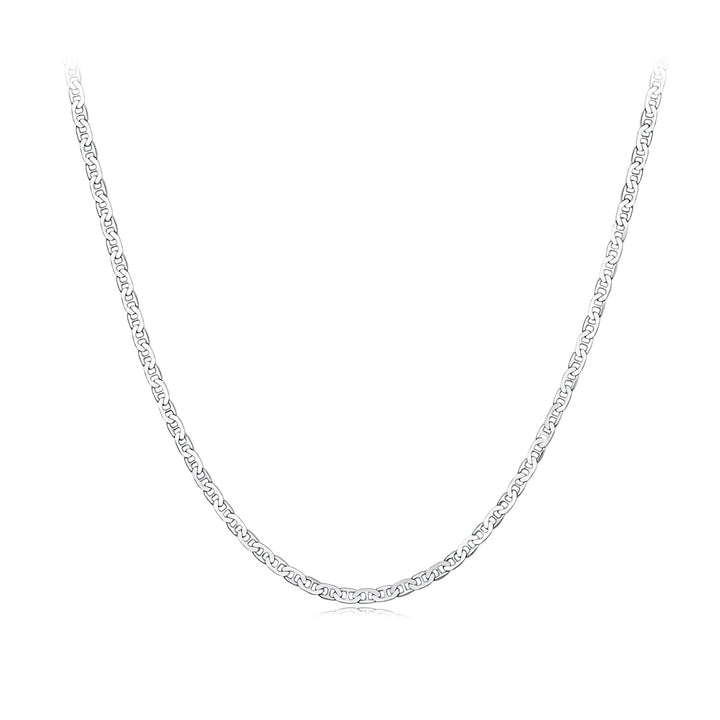 925 Sterling Silver Plated Platinum 45cm Necklace