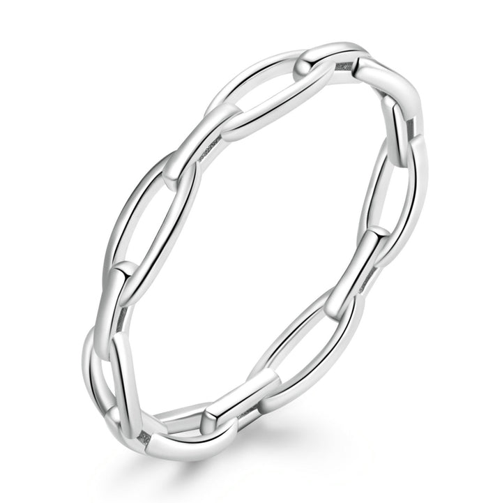 925 Sterling Silver 0.3cm Platinum Plated Ring