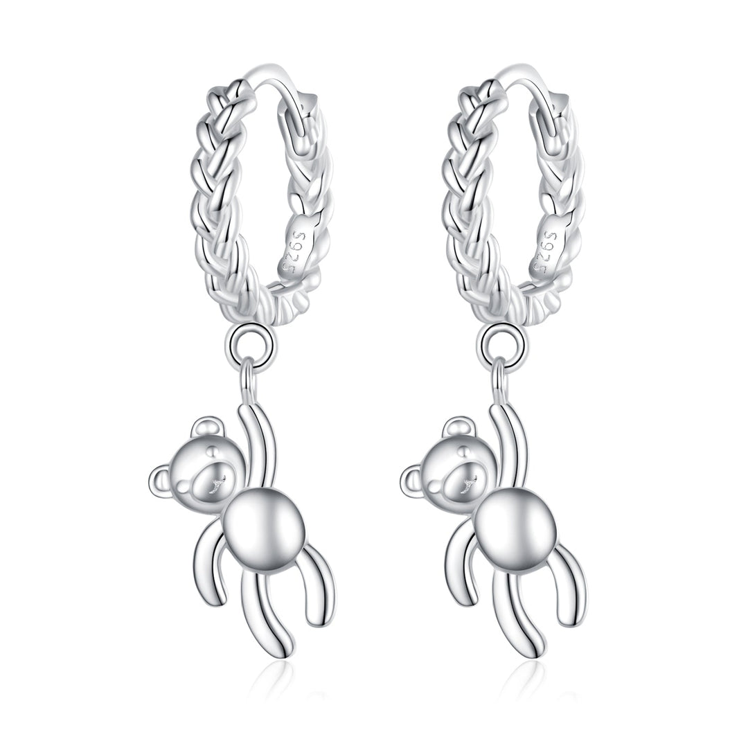 925 Sterling Silver Plated Platinum Earrings