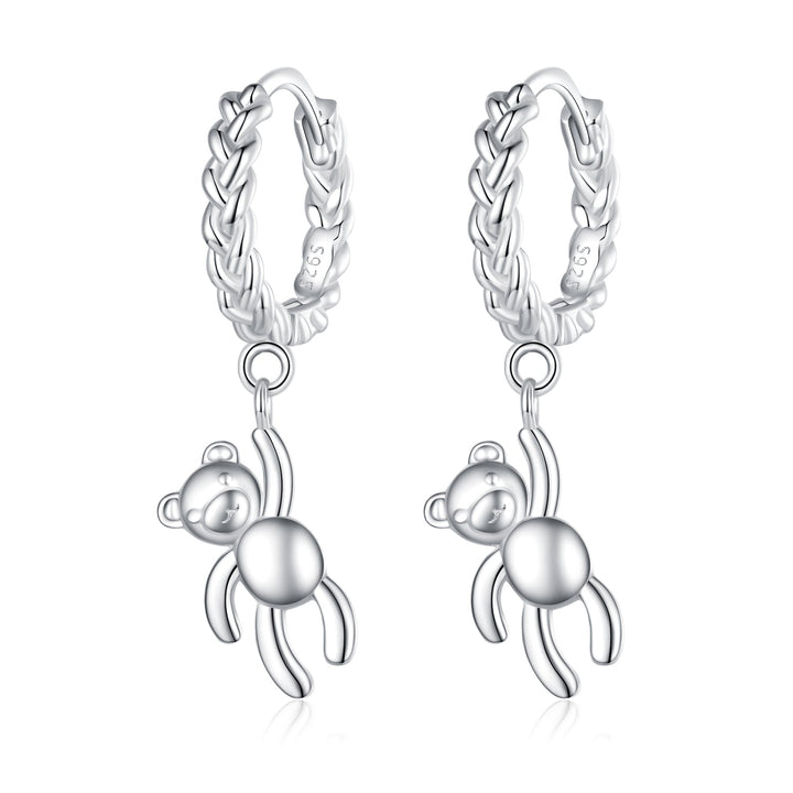 925 Sterling Silver Plated Platinum Earrings