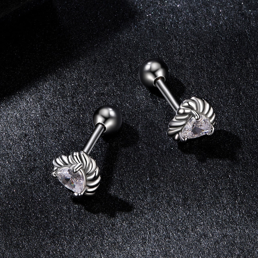 925 Sterling Silver Moissanite 0.15ct Earrings for Women