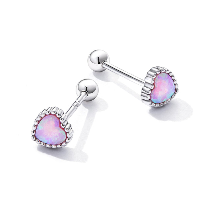 925 Sterling Silver Translucent Opal Earrings for Women
