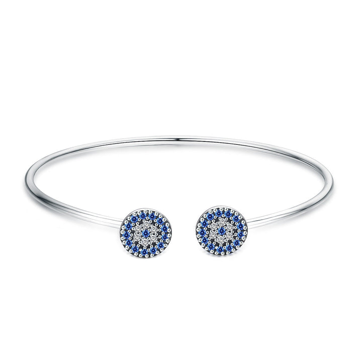 925 Sterling Silver Bracelet with Outer Diameter 6cm and Wall Thickness 0.2cm for Women