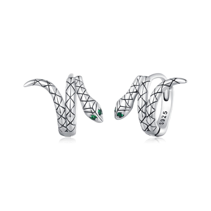 925 Sterling Silver Earrings with Pavé Setting CZ in Oxidized Finish