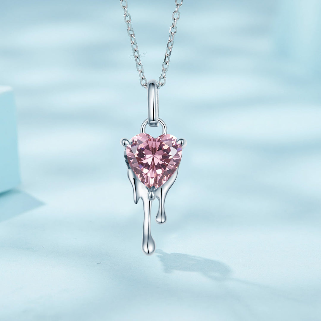925 Sterling Silver Adjustable Necklace with Pavé Setting CZ &amp; Pendant for Women
