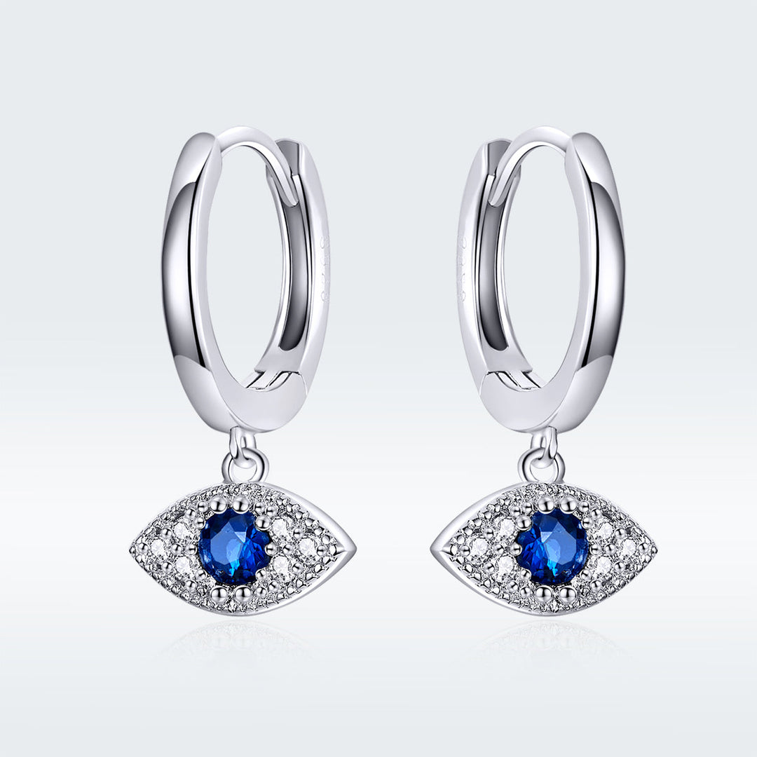 S925 Platinum Plated Pavé Setting CZ Earrings - 1.9*1cm - Women&