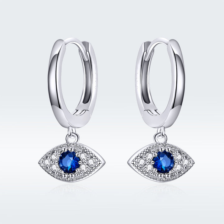 S925 Platinum Plated Pavé Setting CZ Earrings - 1.9*1cm - Women&