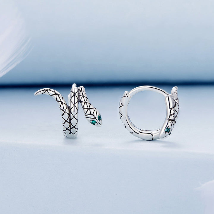 925 Sterling Silver Earrings with Pavé Setting CZ in Oxidized Finish