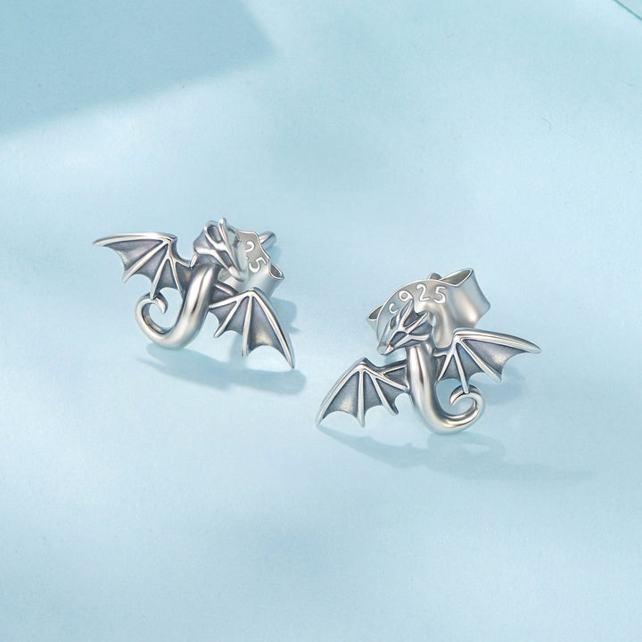 925 Sterling Silver Earrings with Oxidized Finish, 0.7*1.1cm