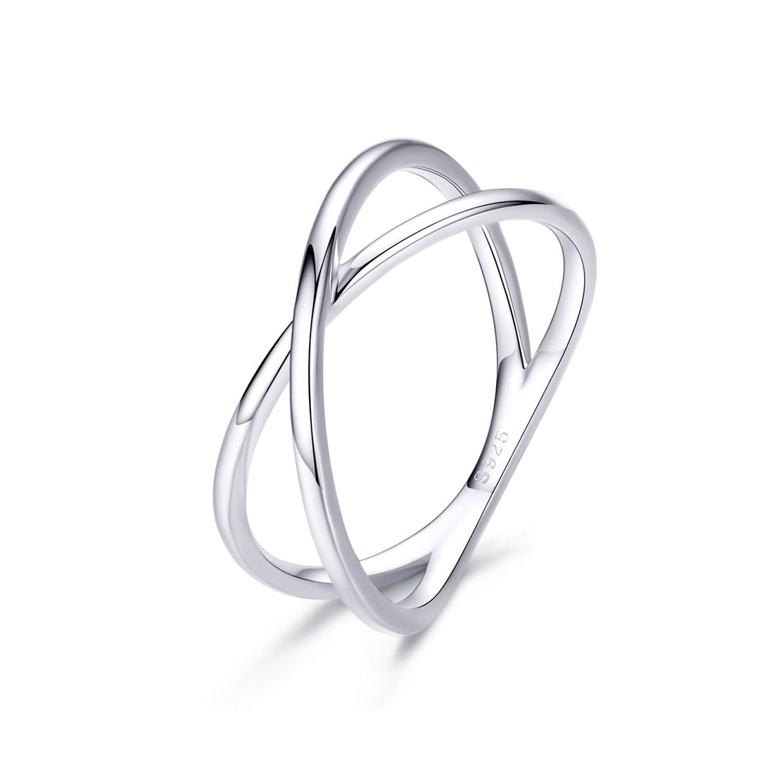 925 Sterling Silver Plated Platinum Ring Size 5.0 for Women