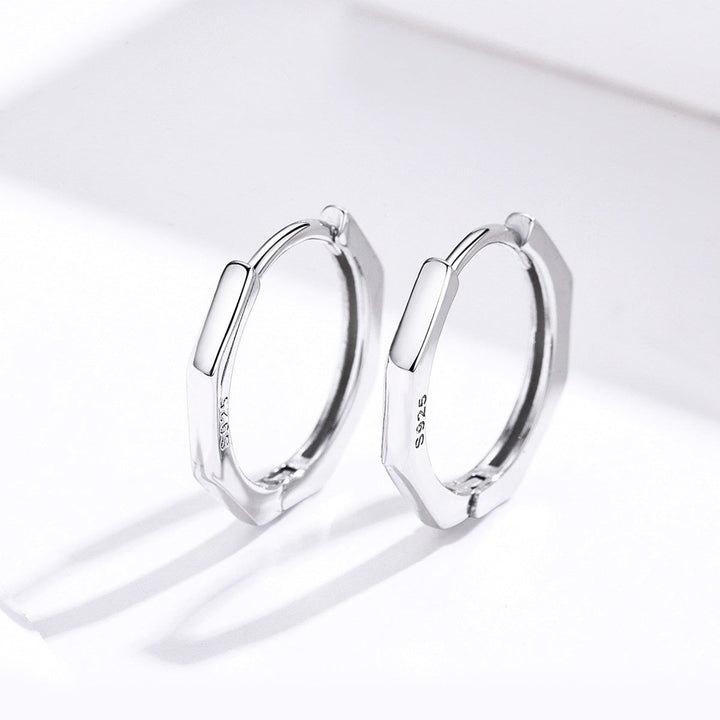 925 Sterling Silver Earrings 1.6*1.5 Size for Unisex