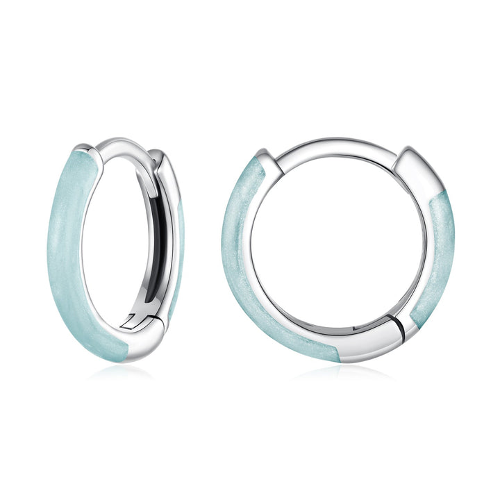 925 Sterling Silver Enamel Oxidized Earrings for Women
