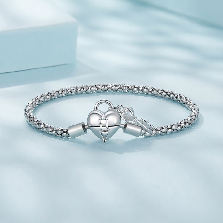925 Sterling Silver Pavé Setting CZ Bracelet Size 17.0 for Women