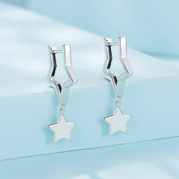 925 Sterling Silver Earrings 25*8mm for Women