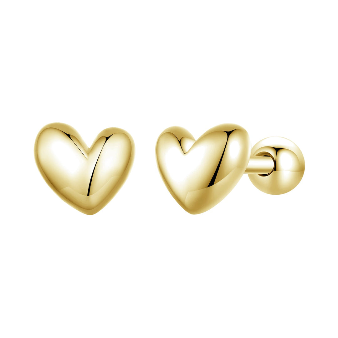 925 Sterling Silver Plated Platinum 5mm Earrings for Women